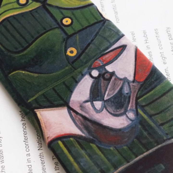 Corbata para hombre con pintura al óleo de La dama de verde oscuro