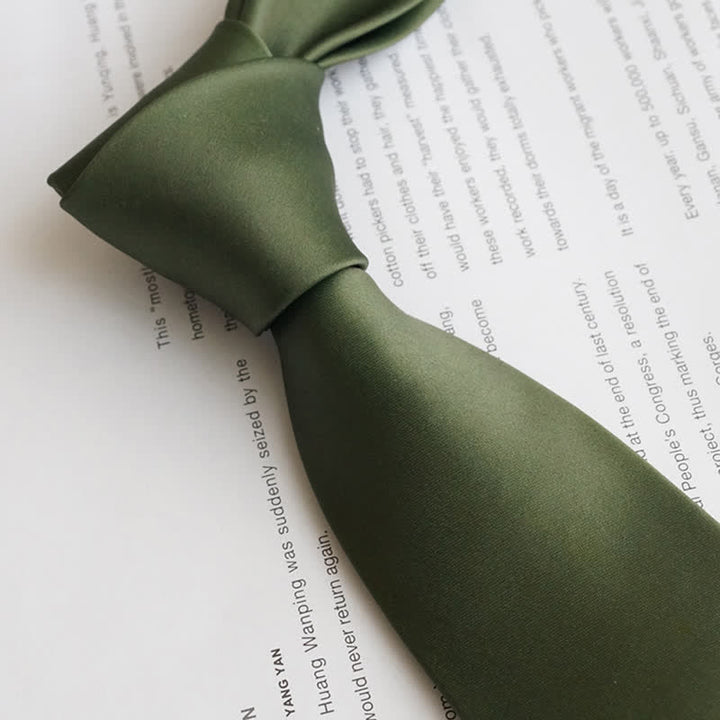 Corbata para hombre con pintura al óleo de La dama de verde oscuro