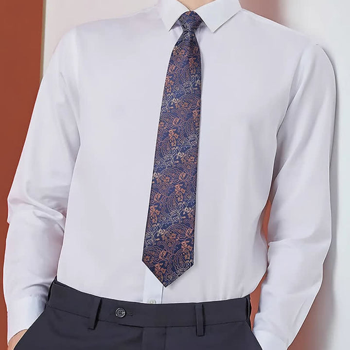 Conjunto de 3 corbatas de lazo con estampado de cachemira de la serie marrón para hombre