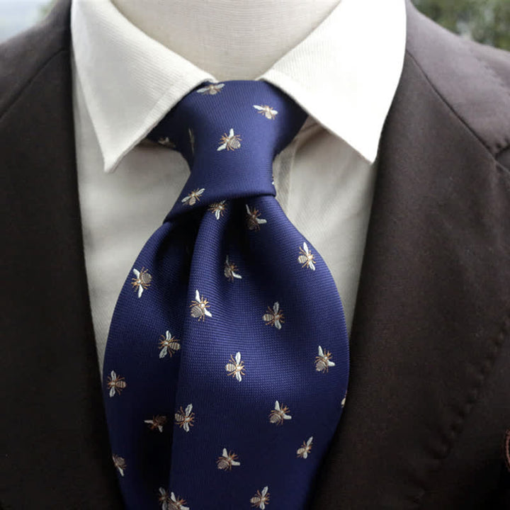 Corbata para hombre con motivos casuales y adorables de abejas