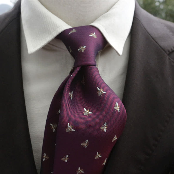 Corbata para hombre con motivos casuales y adorables de abejas
