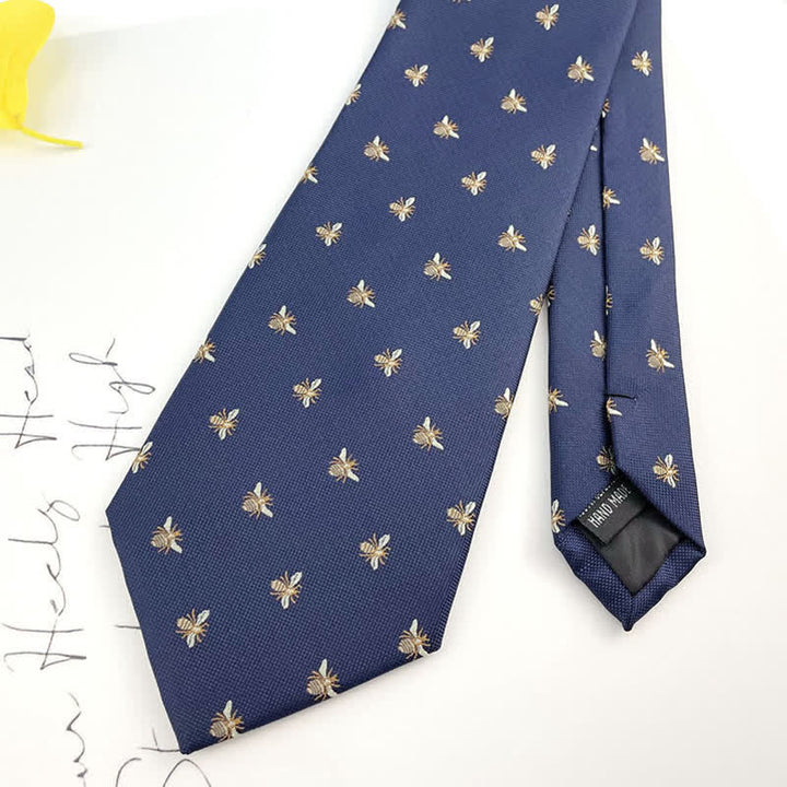 Corbata para hombre con motivos casuales y adorables de abejas