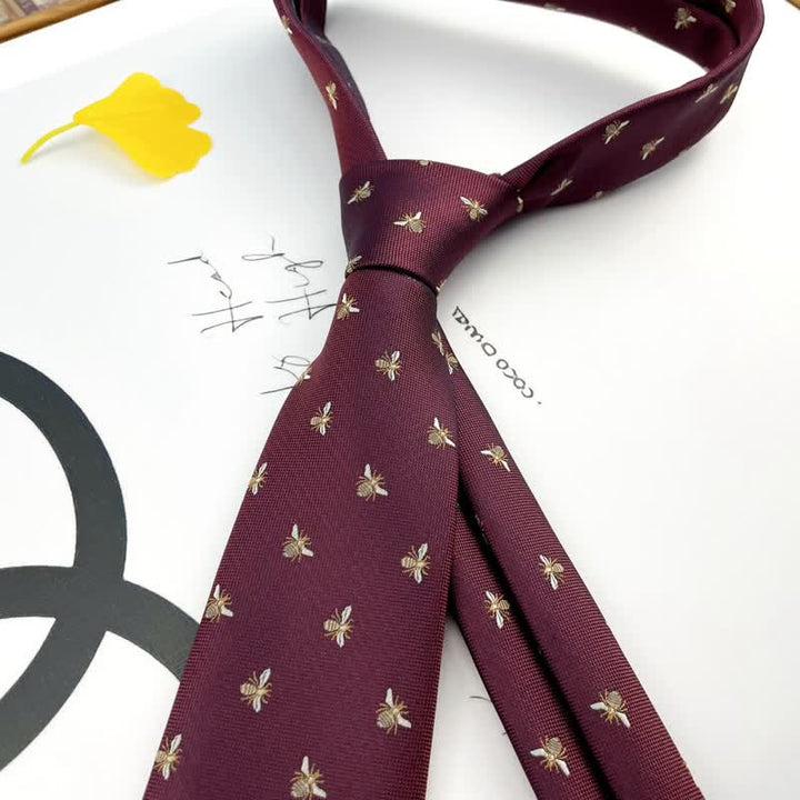Corbata para hombre con motivos casuales y adorables de abejas