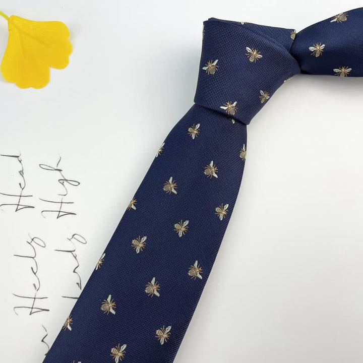 Corbata para hombre con motivos casuales y adorables de abejas