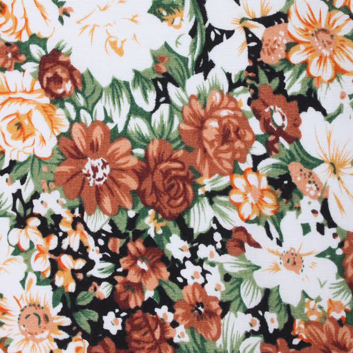 Pajarita elegante con hojas y flores de color naranja para hombre