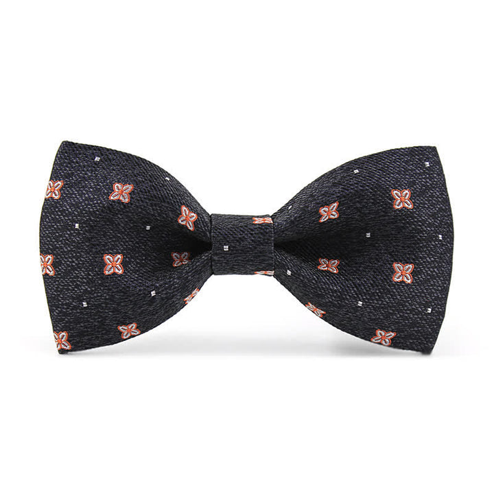 Pajarita de seda Lucky Stars en gris oscuro y burdeos para hombre