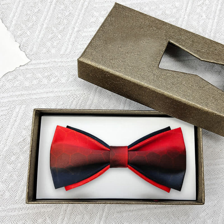 Pajarita de novio de doble capa con colores degradados para hombre