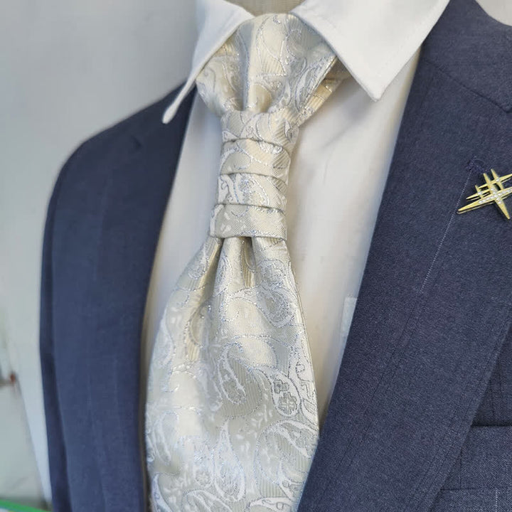 Corbata de caballero con estampado de cachemira para fiesta de negocios, preanudada