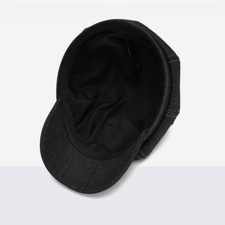 Boina con visera de repartidor de periódicos de mezclilla de White Line