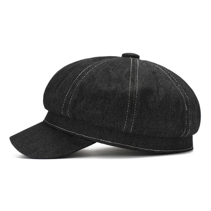 Boina con visera de repartidor de periódicos de mezclilla de White Line