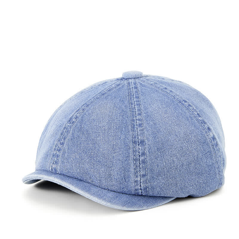 Sombrero de boina Demin lavado vintage desgastado