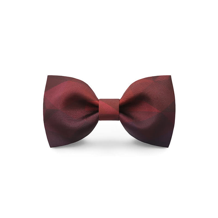 Pajarita elegante con estampado floral de ondas rojas para hombre