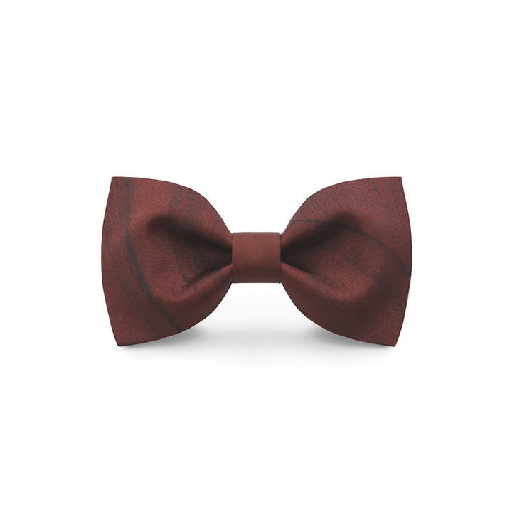 Pajarita elegante con estampado floral de ondas rojas para hombre