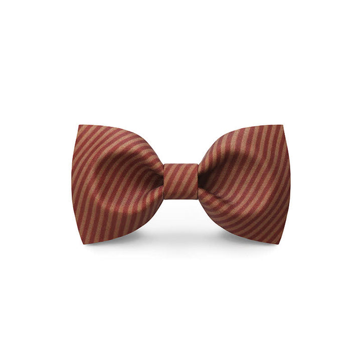 Pajarita elegante con estampado floral de ondas rojas para hombre