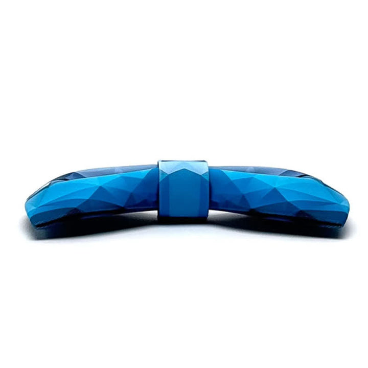 Pajarita con estampado geométrico azul cielo para hombre