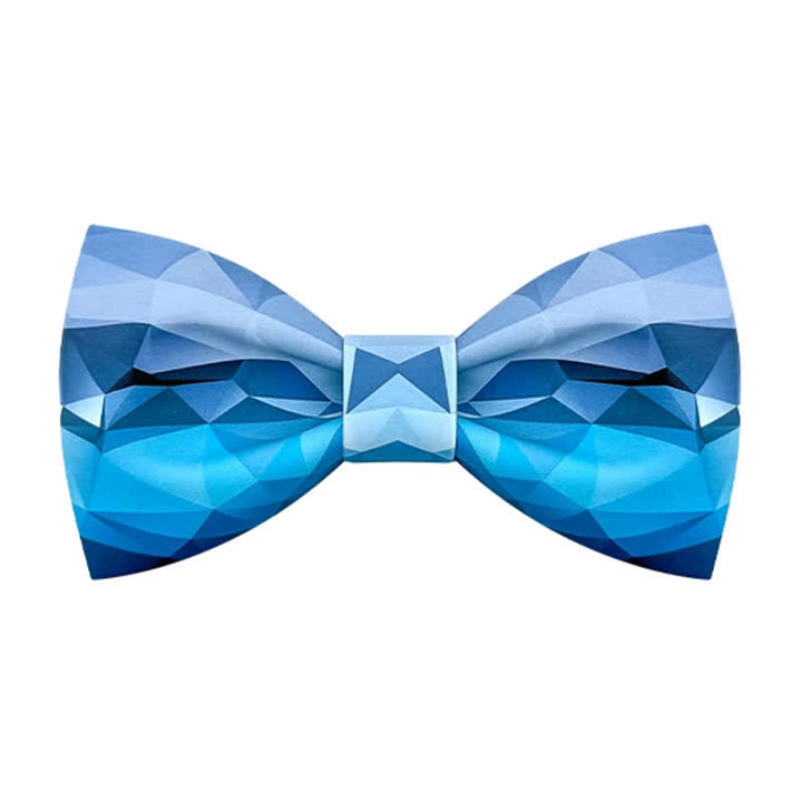 Pajarita con estampado geométrico azul cielo para hombre