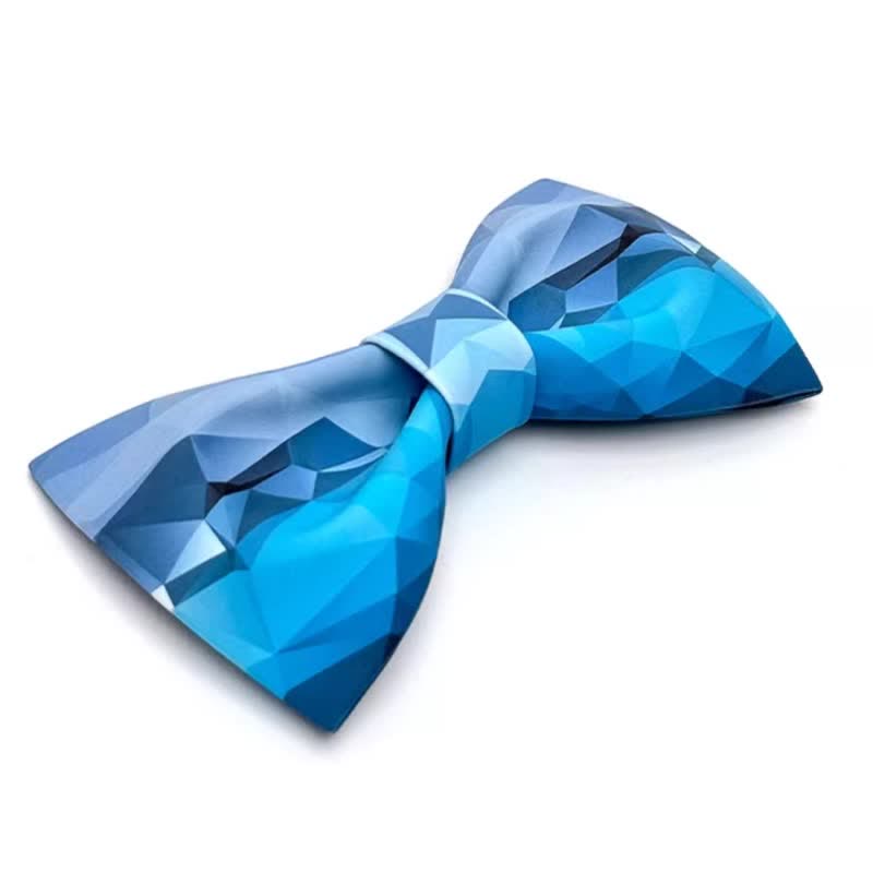 Pajarita con estampado geométrico azul cielo para hombre