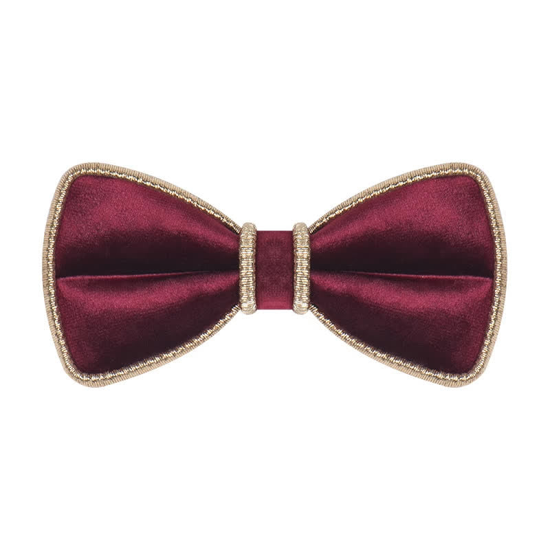 Pajarita de terciopelo con borde brillante y decoración para hombre