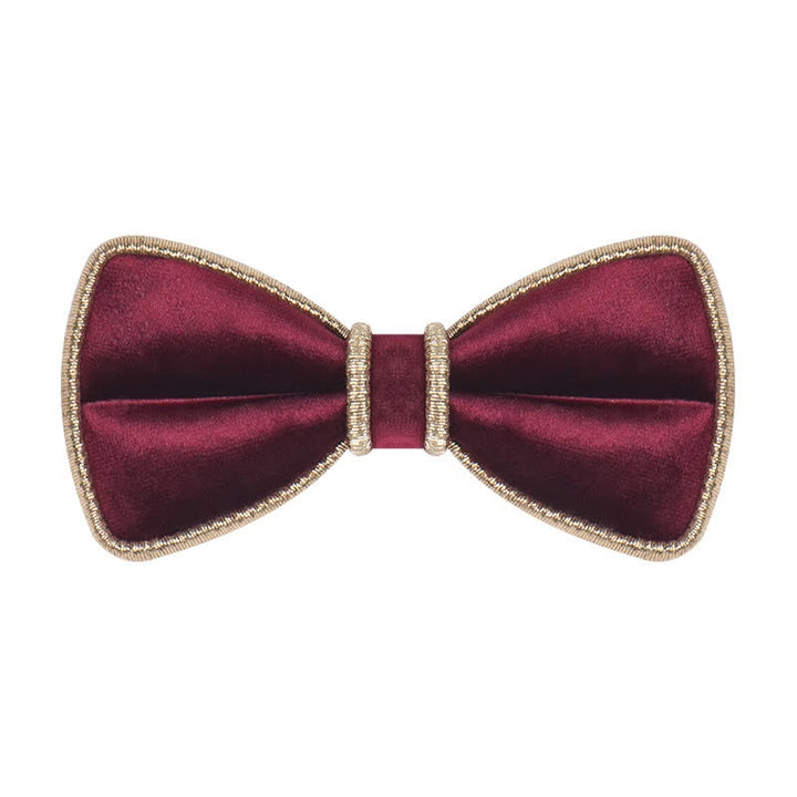 Pajarita de terciopelo con borde brillante y decoración para hombre