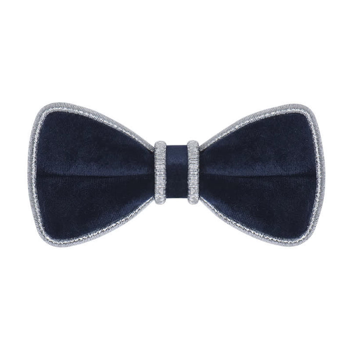 Pajarita de terciopelo con borde brillante y decoración para hombre
