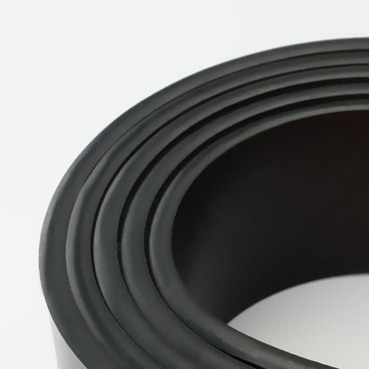Cinturón de cuero con hebilla automática y rejilla rectangular para hombre