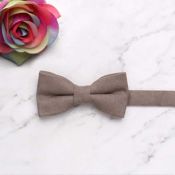 Pajarita de color liso de estilo sencillo y suave para niños