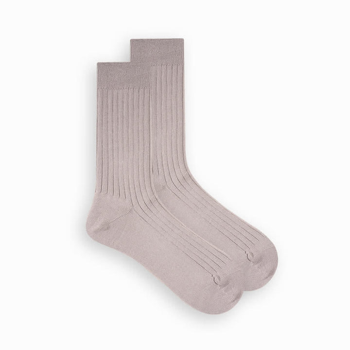 Calcetines de algodón de negocios de color liso y sencillos para hombre