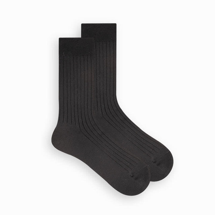 Calcetines de algodón de negocios de color liso y sencillos para hombre