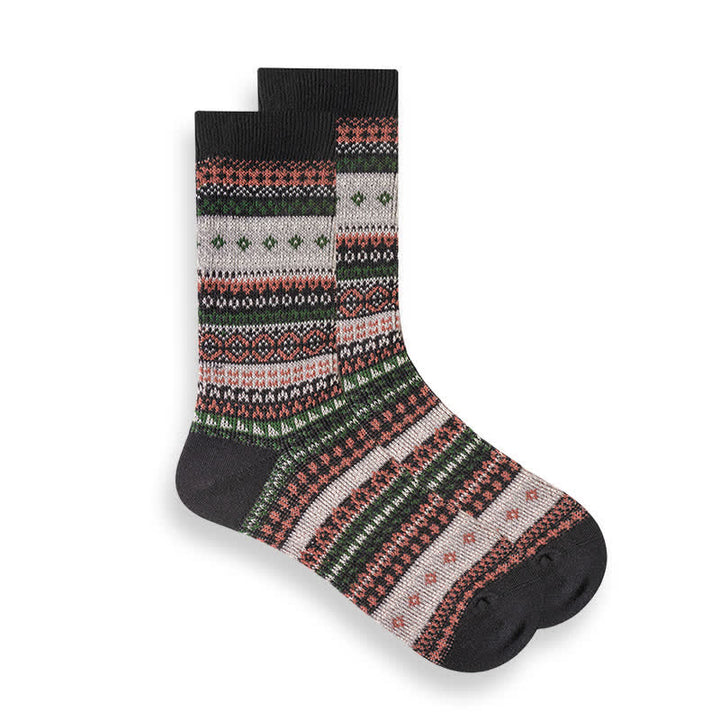 Calcetines étnicos de rayas de estilo nacional retro