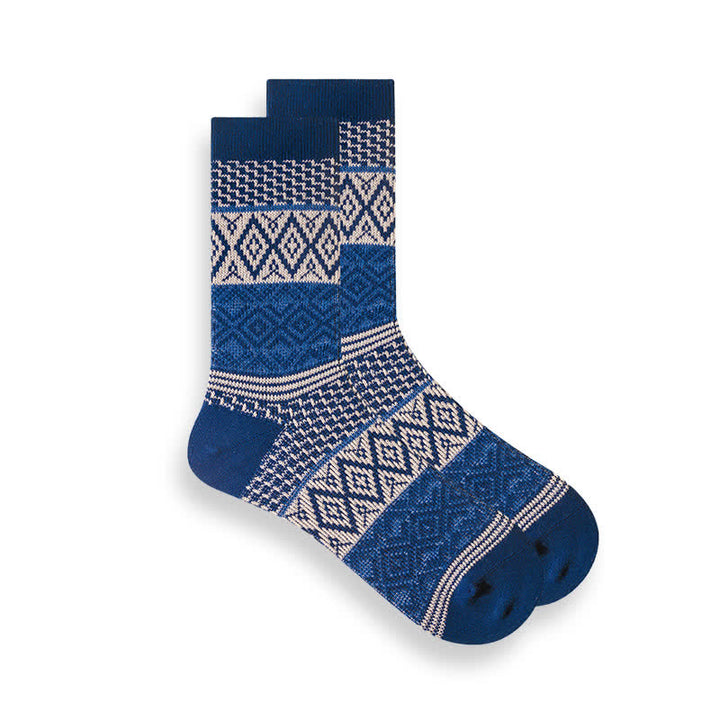 Calcetines étnicos de rayas de estilo nacional retro