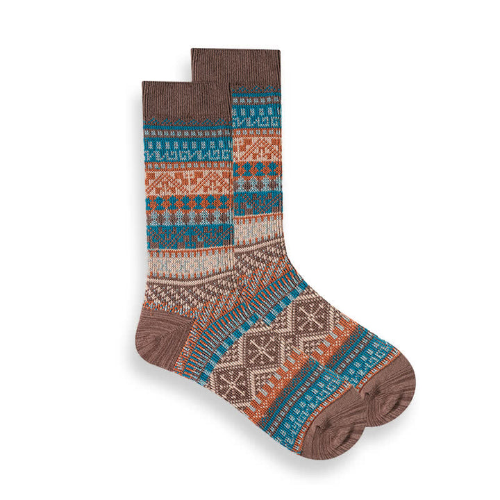 Calcetines étnicos de rayas de estilo nacional retro