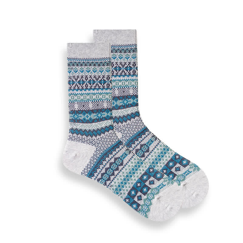 Calcetines étnicos de rayas de estilo nacional retro