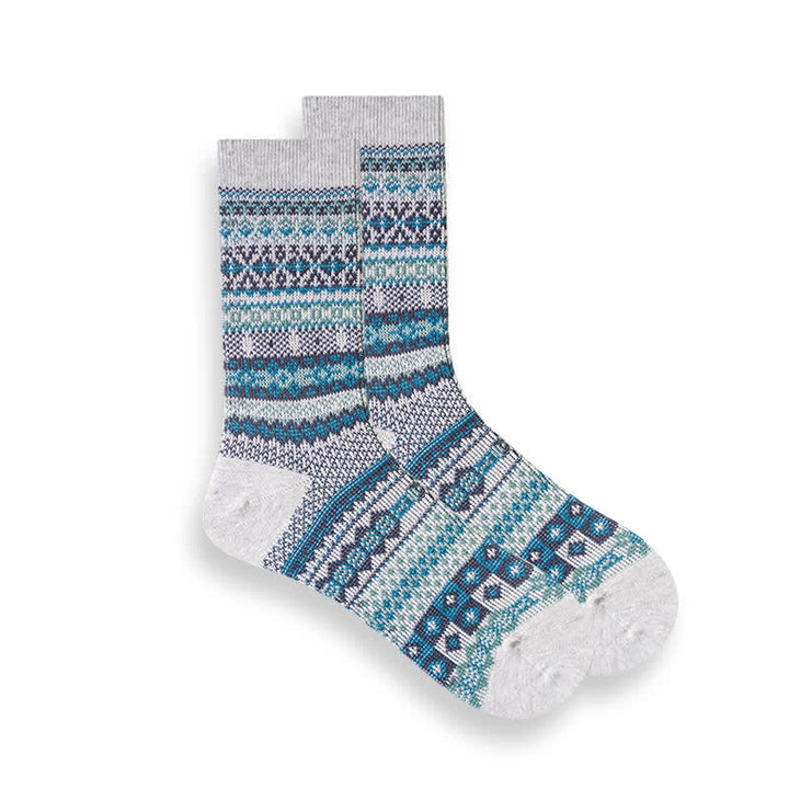 Calcetines étnicos de rayas de estilo nacional retro