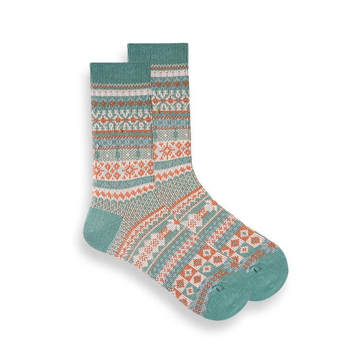 Calcetines étnicos de rayas de estilo nacional retro