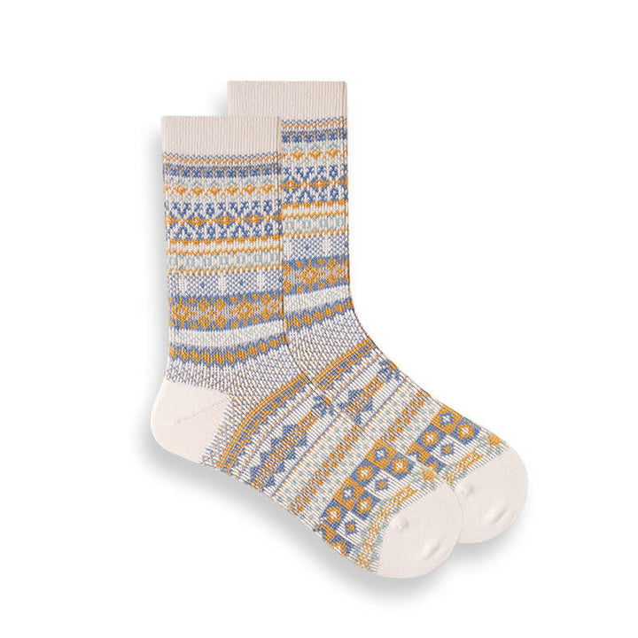 Calcetines étnicos de rayas de estilo nacional retro