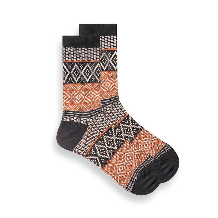 Calcetines étnicos de rayas de estilo nacional retro