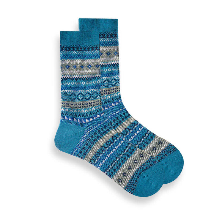 Calcetines étnicos de rayas de estilo nacional retro