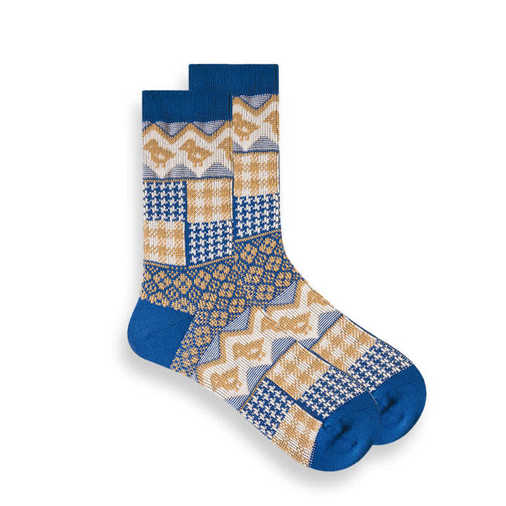 Calcetines étnicos de rayas de estilo nacional retro