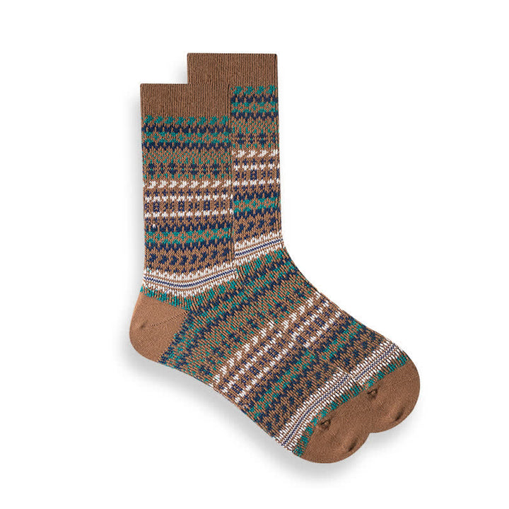 Calcetines étnicos de rayas de estilo nacional retro