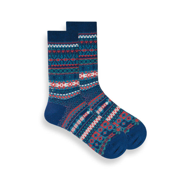 Calcetines étnicos de rayas de estilo nacional retro