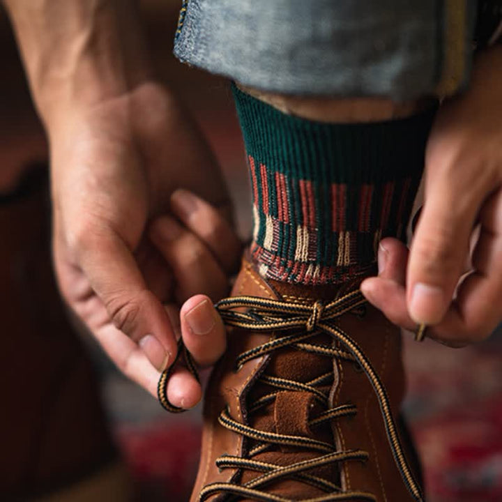 Calcetines de algodón con estampado tribal de colores