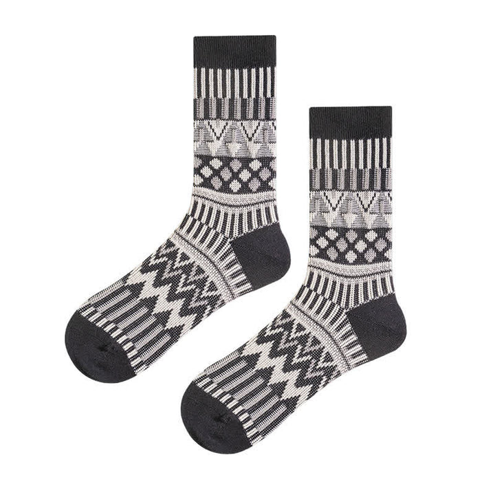 Calcetines de algodón con estampado tribal de colores