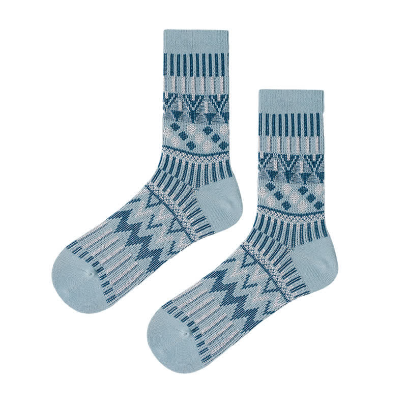 Calcetines de algodón con estampado tribal de colores