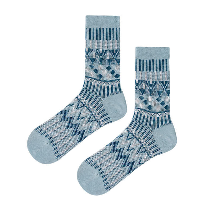 Calcetines de algodón con estampado tribal de colores