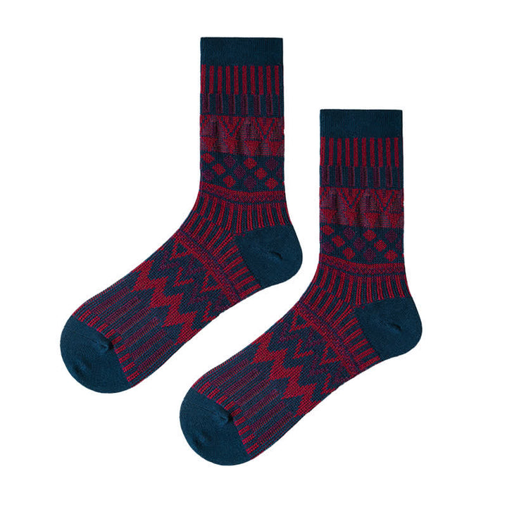 Calcetines de algodón con estampado tribal de colores