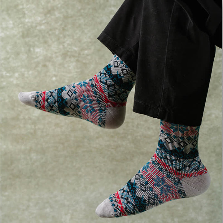 Deslumbrantes calcetines de algodón estilo nativo retro
