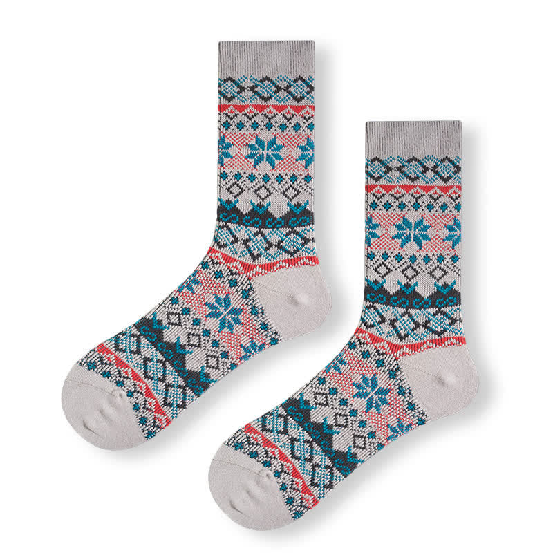 Deslumbrantes calcetines de algodón estilo nativo retro