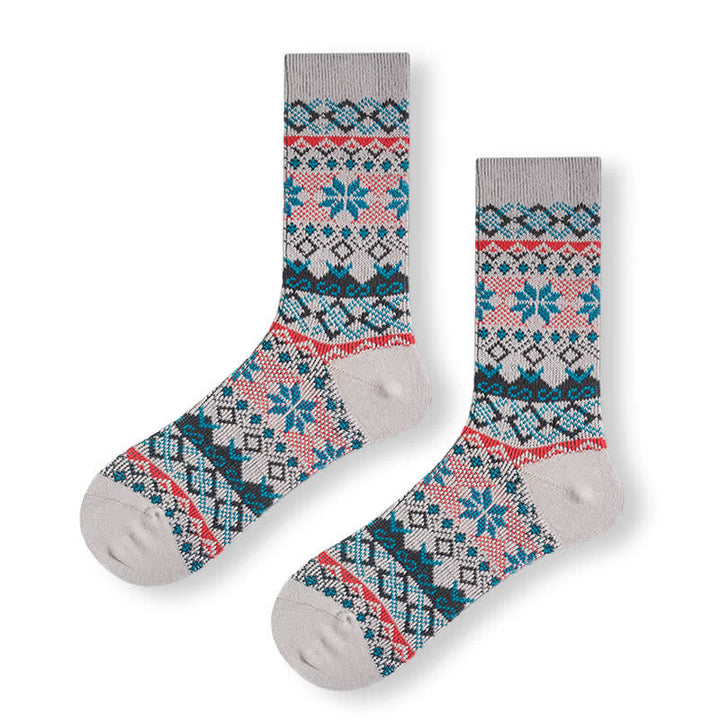 Deslumbrantes calcetines de algodón estilo nativo retro