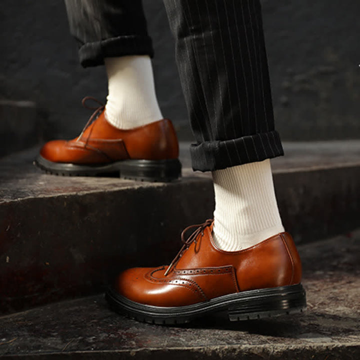 Calcetines cómodos de algodón acanalado de color liso para hombre