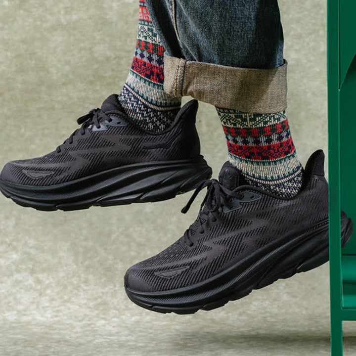 Calcetines de algodón con estampados geométricos tribales vintage.